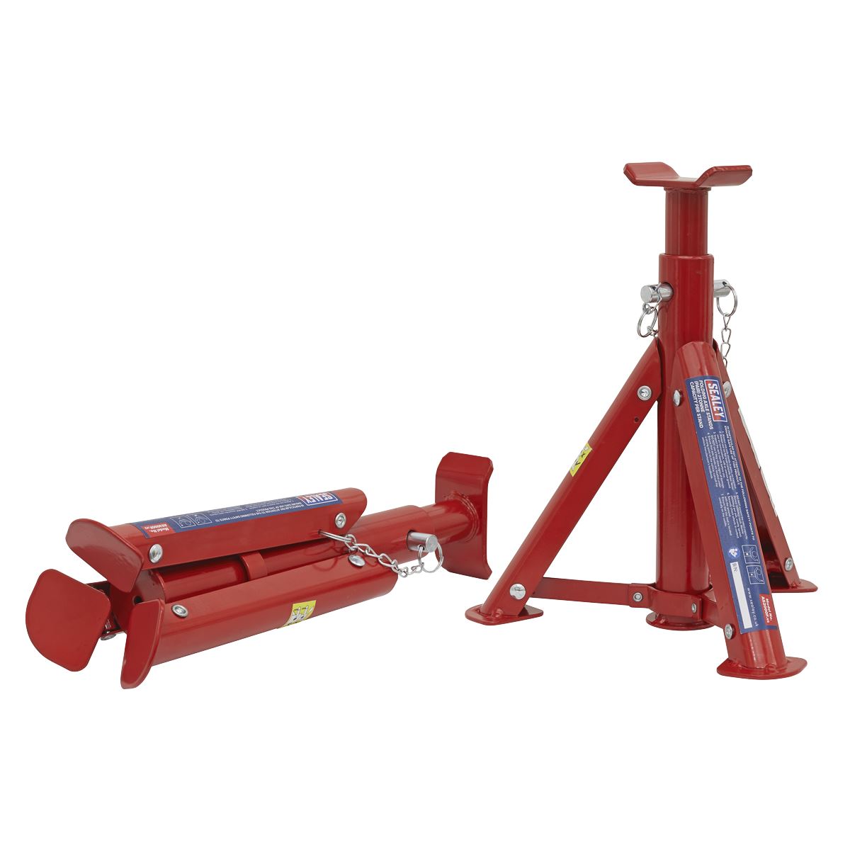 Sealey Axle Stands (Pair) 2 Tonne Capacity per Stand - Folding Type AS2000F