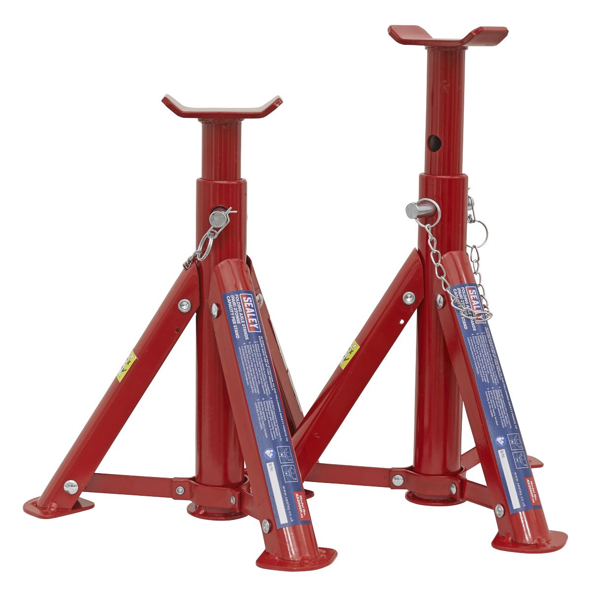 Sealey Axle Stands (Pair) 2 Tonne Capacity per Stand - Folding Type AS2000F