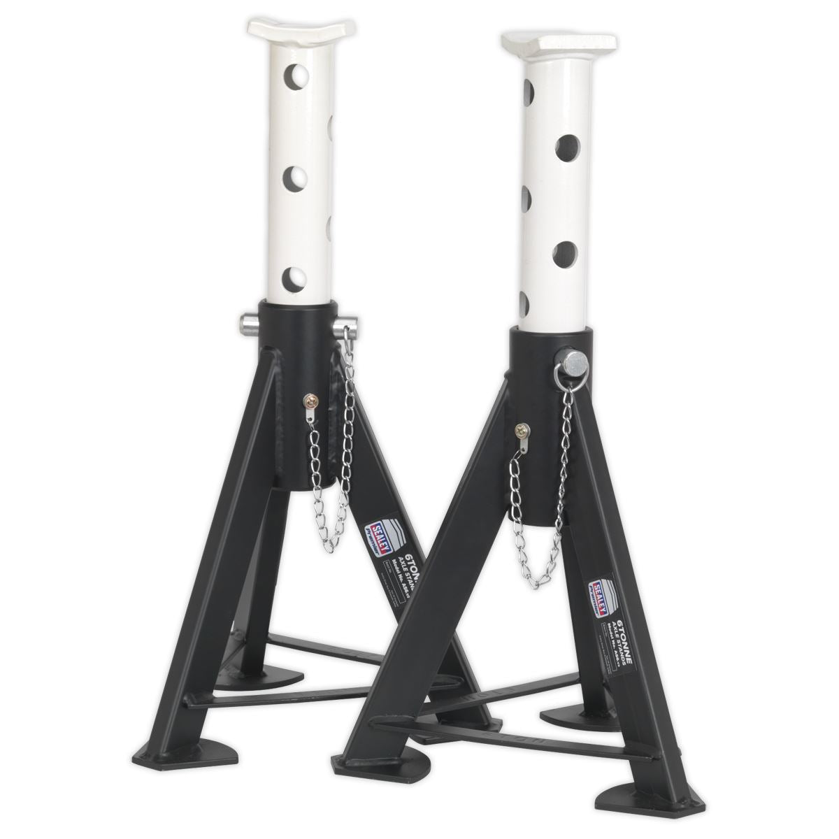 Sealey Axle Stands (Pair) 6 Tonne Capacity per Stand - White AS6