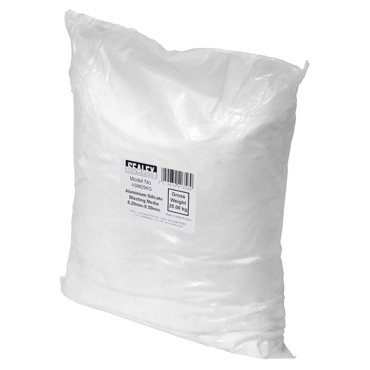 Sealey Aluminium Silicate Shot Blasting Media 0.20mm-0.50mm 25Kg ASM25KG
