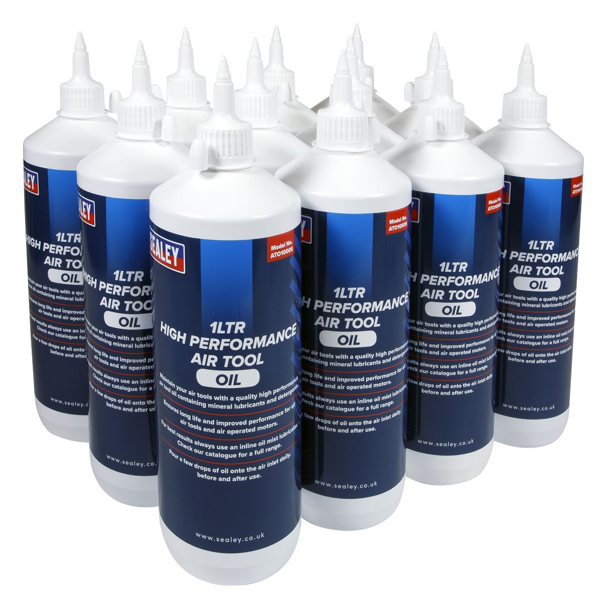Sealey Air Tool Oil 1L Pack of 12 For Maintaining Power Tools ATO/1000