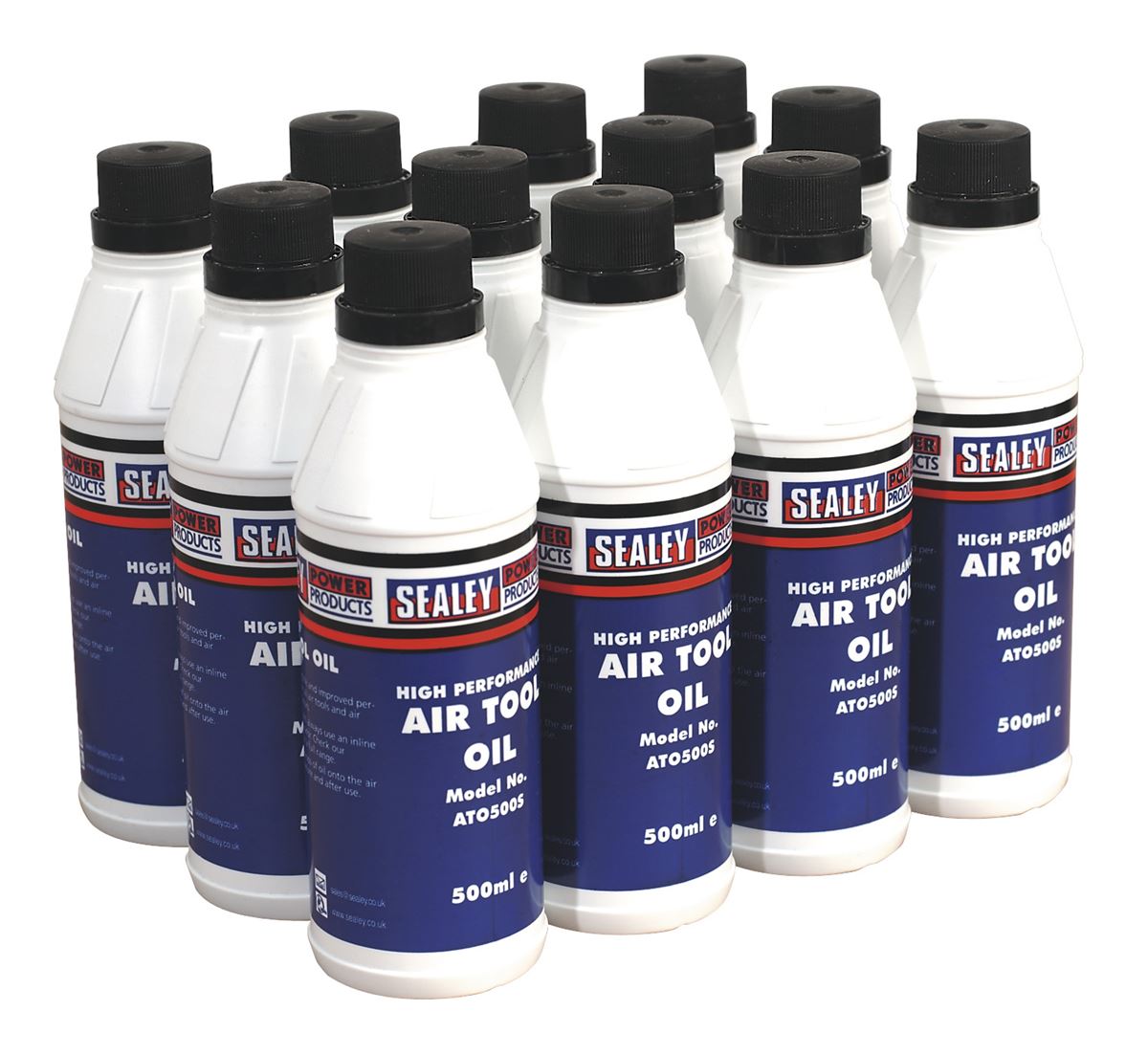 Sealey Air Tool Oil 500ml Pack of 12 For Maintaining Power Tools ATO/500