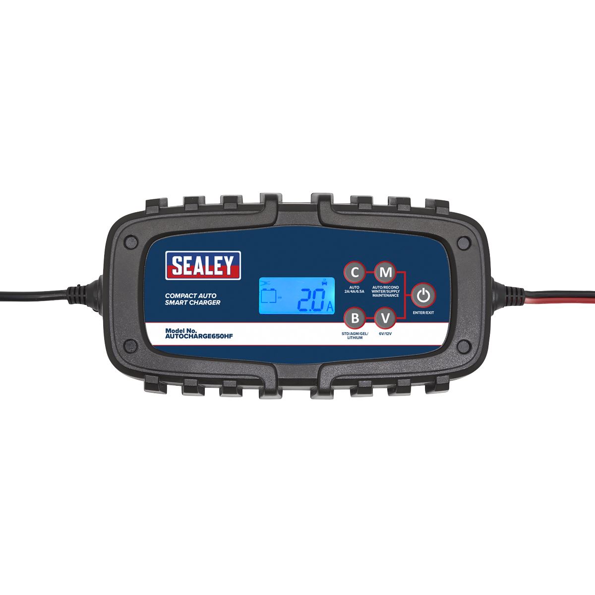 Sealey Compact Auto Smart Charger & Maintainer 6.5A 6/12V AUTOCHARGE650HF