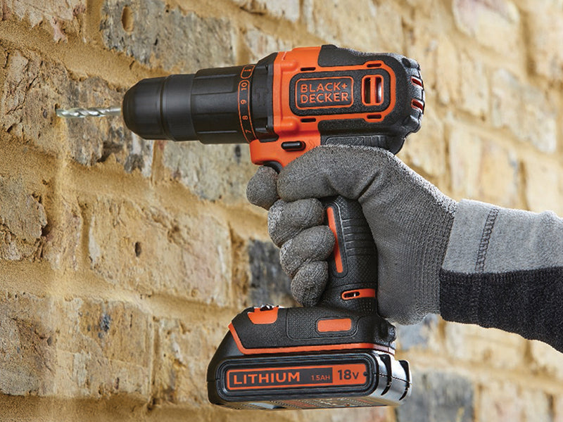 BLACK + DECKER BCD700S1K 2 Gear Combi Drill 18V 1 x 1.5Ah Li-ion B/DBCD700S1K