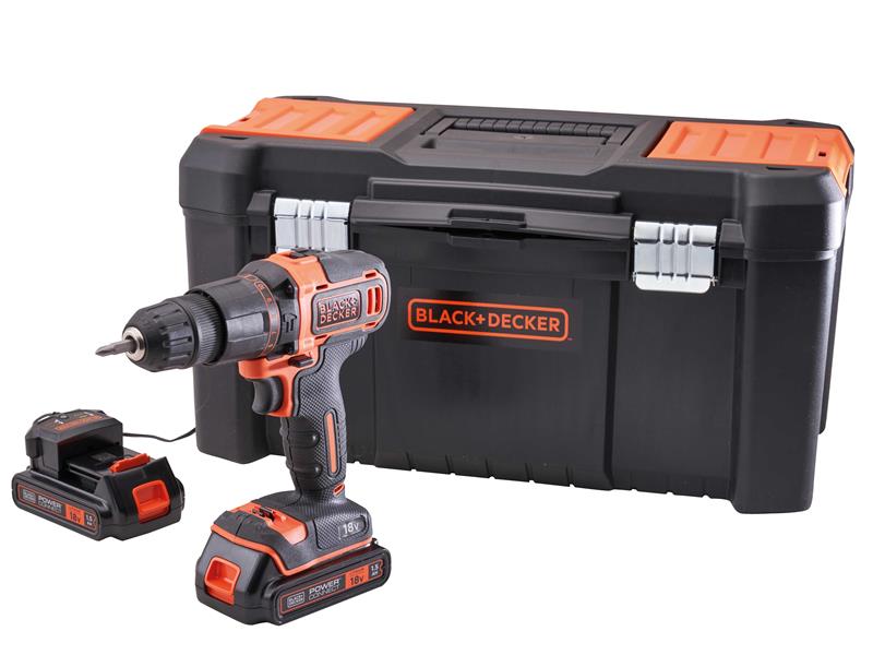 BLACK + DECKER Combi Drill 18V 2 x 1.5Ah Li-ion Kit B/DBCD700S2