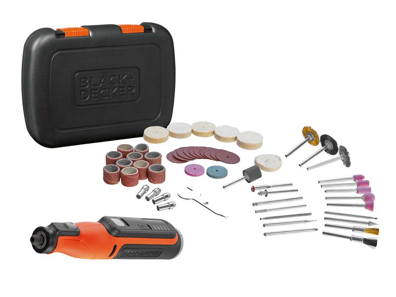 BLACK DECKER Rotary Tool 7.2V 52 Accessories In A Kit Box Lithium B/DBCRT8IK