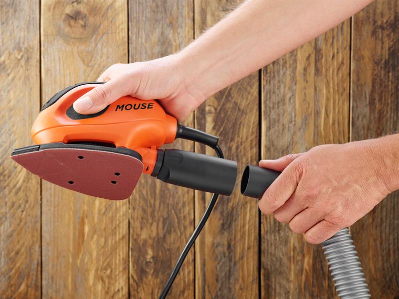 BLACK DECKER 55W Mouse Sander With 6 Sanding Sheets 240V B/DBEW230
