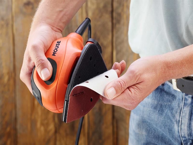 BLACK DECKER 55W Mouse Sander With 6 Sanding Sheets 240V B/DBEW230
