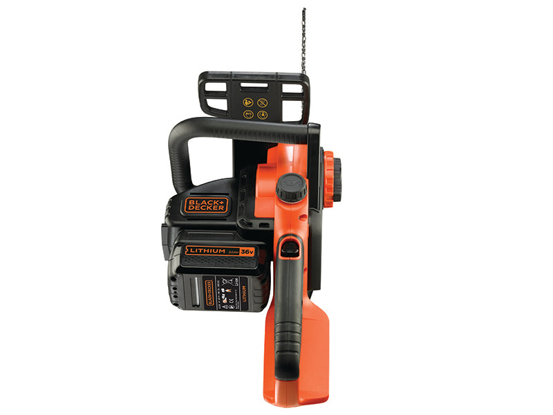BLACK + DECKER GKC3630L20 Cordless Chainsaw 30cm Bar 36V 1 x 2.0Ah Li-ion B/DGKC3630L2
