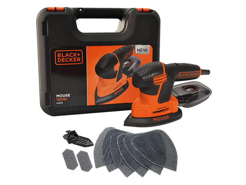 BLACK + DECKER KA2500K-GB Compact Mouse® Sander 120W 240V B/DKA2500K