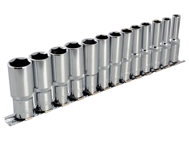 BlueSpot Metric 3/8in Drive Deep Socket Set 13 Piece Single Hex B/S01542