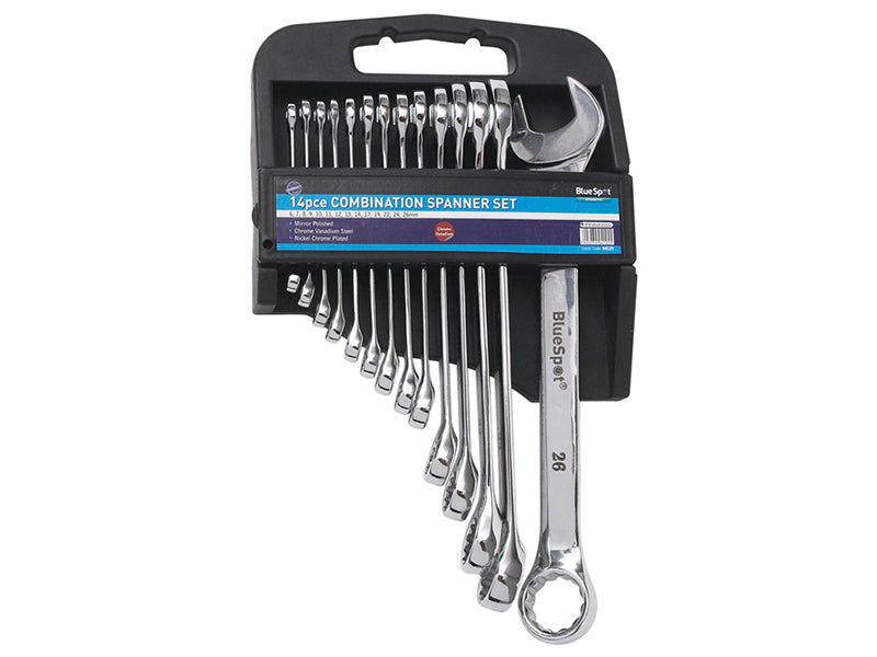 BlueSpot Tools Combination Spanner Set, 14 Piece B/S04125