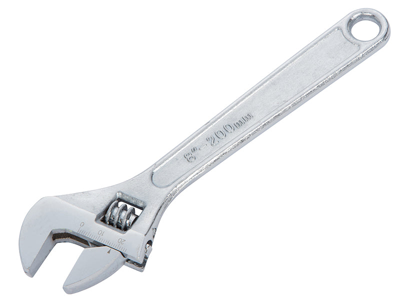 BlueSpot Tools Adjustable Wrench 200mm 8in Chrome Jaw Capacity 28mm B/S06103