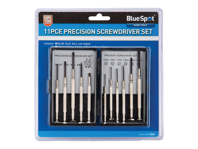 BlueSpot Tools Precision Screwdriver Set, 11 Piece B/S12607