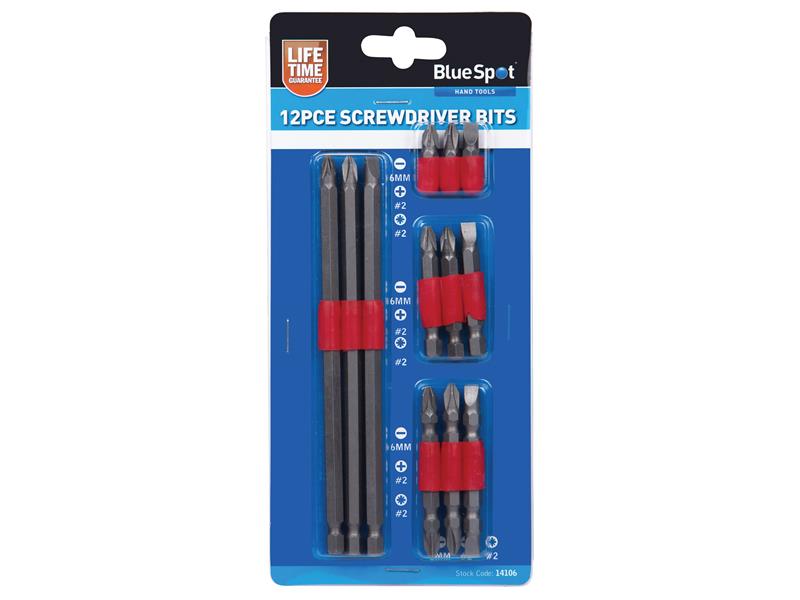 BlueSpot Tools Power Bit Set, 12 Piece B/S14106