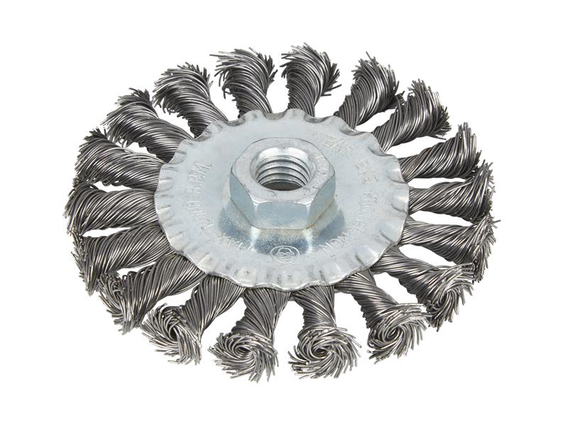 BlueSpot Tools Flat Twist Knot Wire Wheel 100mm M14 X 2 Fitting B/S19217