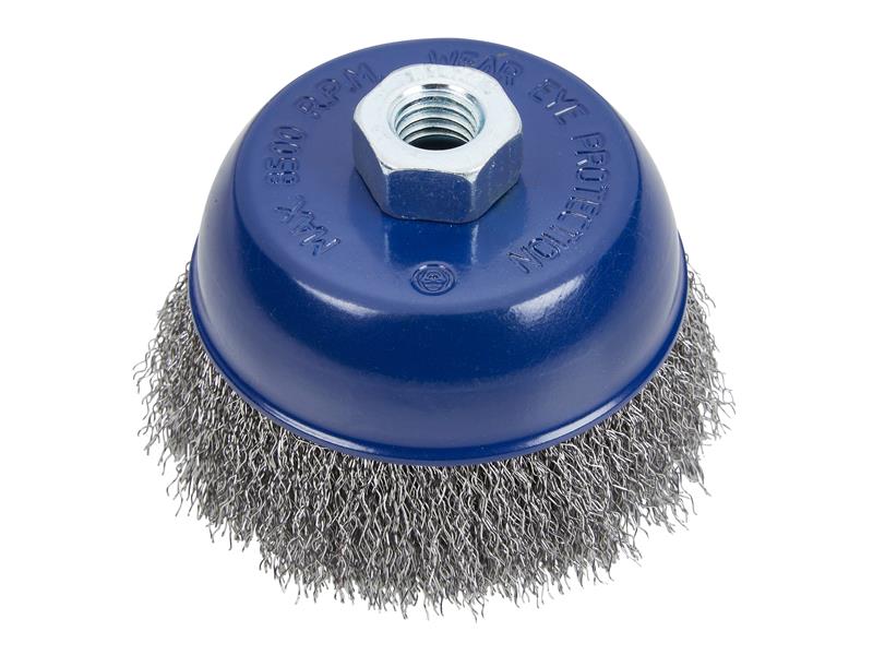 BlueSpot Steel Wire Cup Brush 100mm M14 X 2 Fitting B/S19218