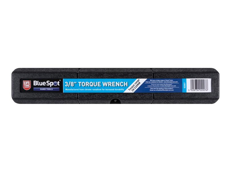 BlueSpot Tools Torque Wrench 3/8in Drive 19-110Nm With Storage Case B/S2007