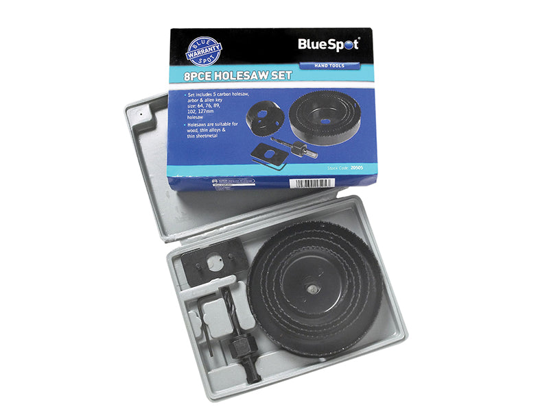 BlueSpot Tools Multi Holesaw Set, 8 Piece 64-127mm B/S20505