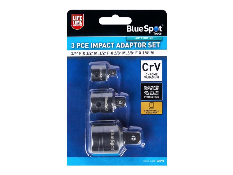 BlueSpot Impact Adaptor Reducer Set 3 Piece B/S2093