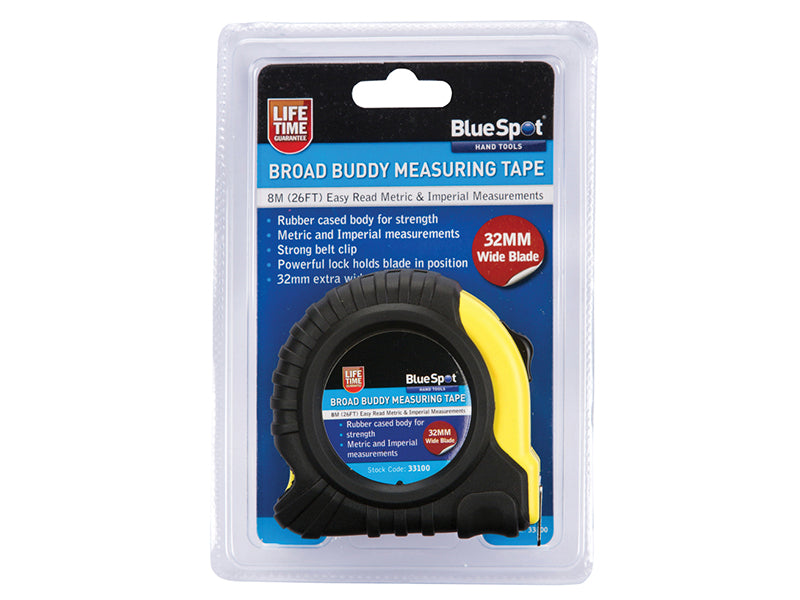 BlueSpot Tools Broad Buddy Pocket Tape 8m/26ft (Width 32mm) B/S33100