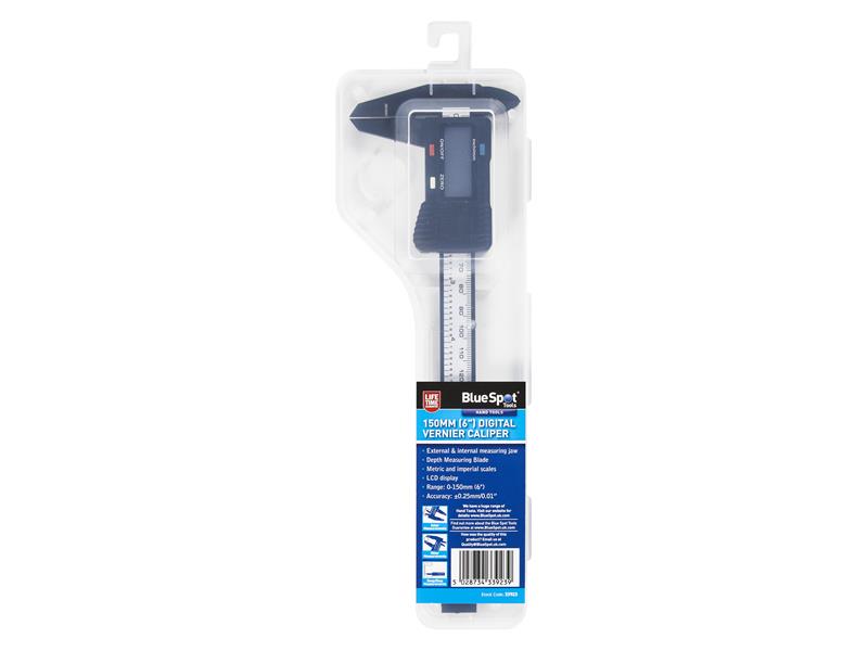 BlueSpot Tools Digital Vernier Caliper 150mm (6in) B/S33923