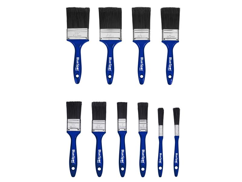 BlueSpot Synthetic Workshop Paint Brush Set 10 Piece B/S36018