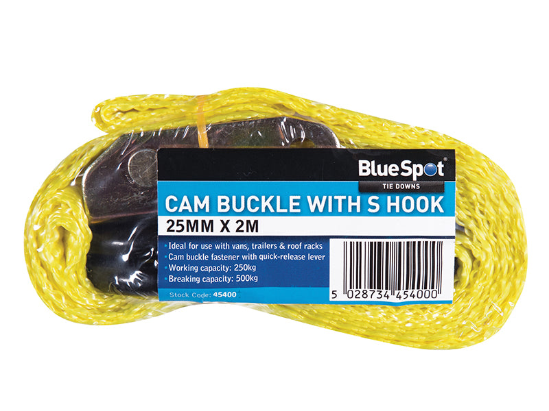 BlueSpot Tools S-Hook Cam Buckle 25mm x 2m B/S45400