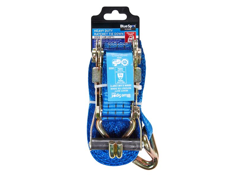 BlueSpot Heavy Duty Ratchet Tie Down 38mm x 6m B/S45410