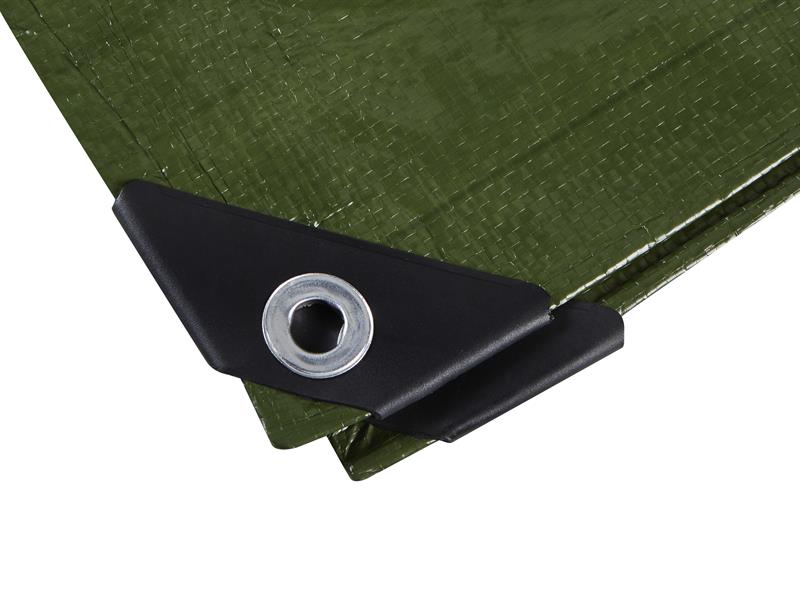 BlueSpot Green Tarpaulin 3.6 x 2.4m Lightweight And Waterproof B/S45926