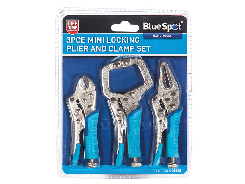 BlueSpot Tools Mini Locking Pliers Set, 3 Piece B/S6528