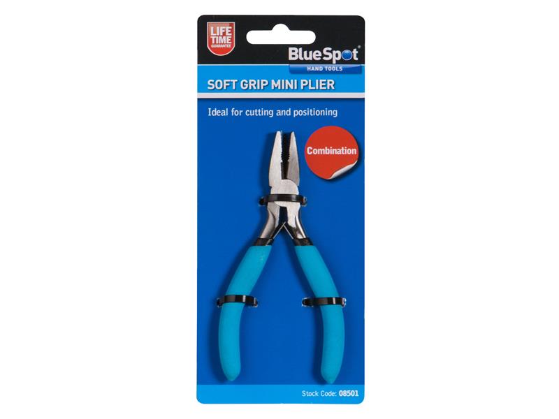 BlueSpot Tools Soft Grip Mini Combination Pliers B/S8501