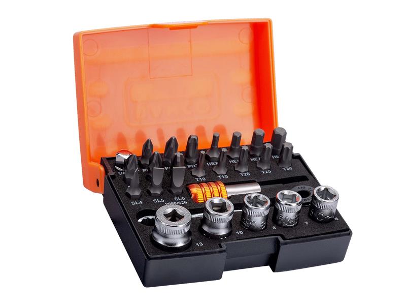 Bahco 2058/S26 1/4in Drive Ratchet Socket Set, 26 Piece BAH2058S26