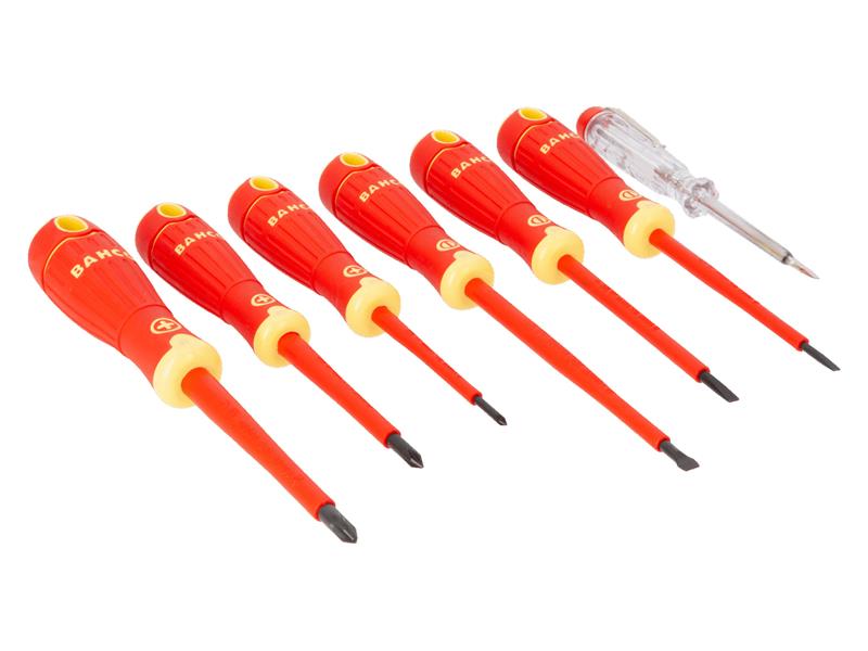 Bahco B220.027 BAHCOFIT Insulated Screwdriver Set, 7 Piece BAH220027