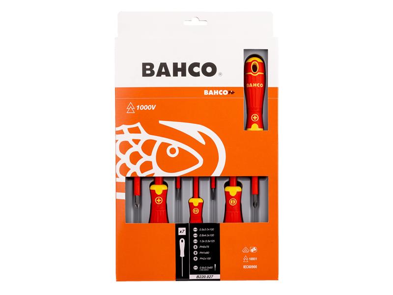 Bahco B220.027 BAHCOFIT Insulated Screwdriver Set, 7 Piece BAH220027