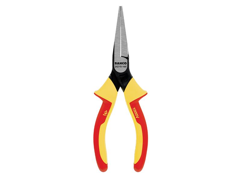 Bahco 2421S ERGO™ Insulated Flat Nose Pliers 160mm (6.1/4in) BAH2421S160