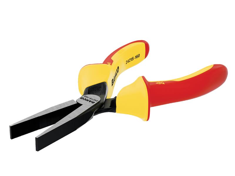 Bahco 2421S ERGO™ Insulated Flat Nose Pliers 160mm (6.1/4in) BAH2421S160