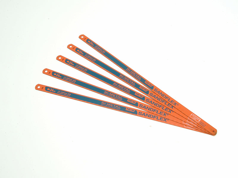 Bahco 3906 Sandflex® Hacksaw Blades 300mm (12in) x 24 TPI (Pack 5) BAH3906245P
