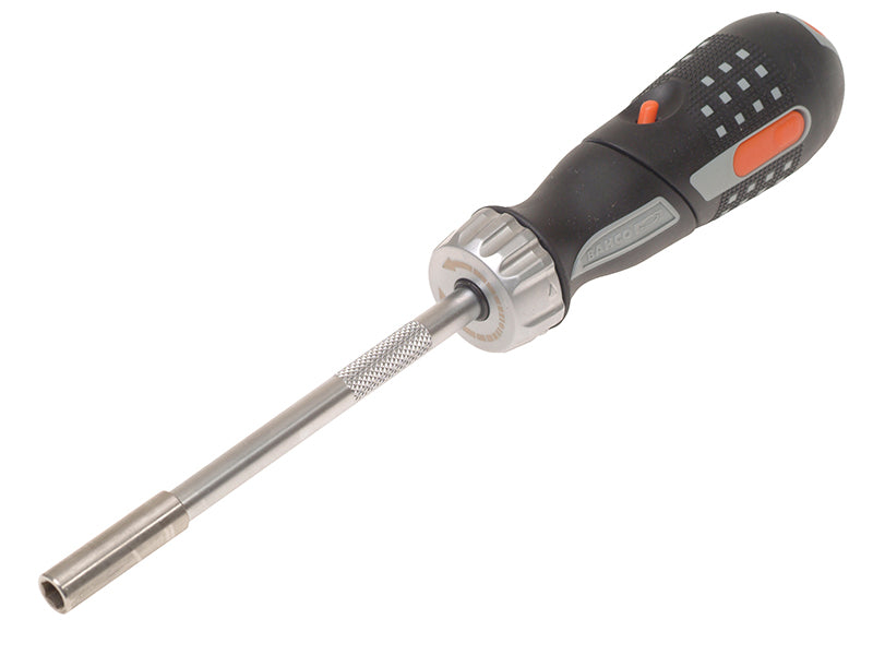 Bahco 808050P Pistol Ratchet Screwdriver & 6 Bits BAH808050P