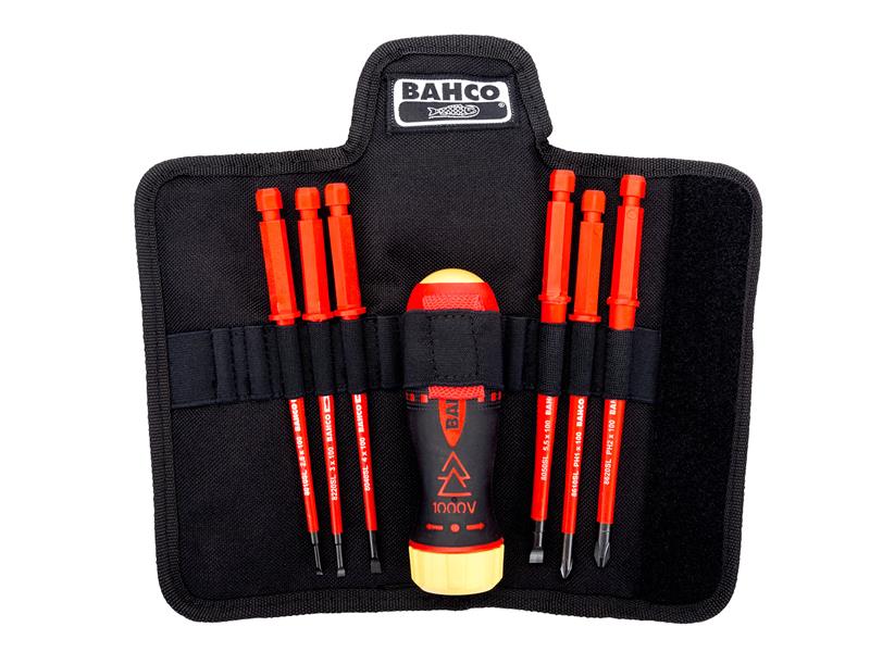 Bahco Insulated Ratcheting Screwdriver Set, 6 Piece BAH808061