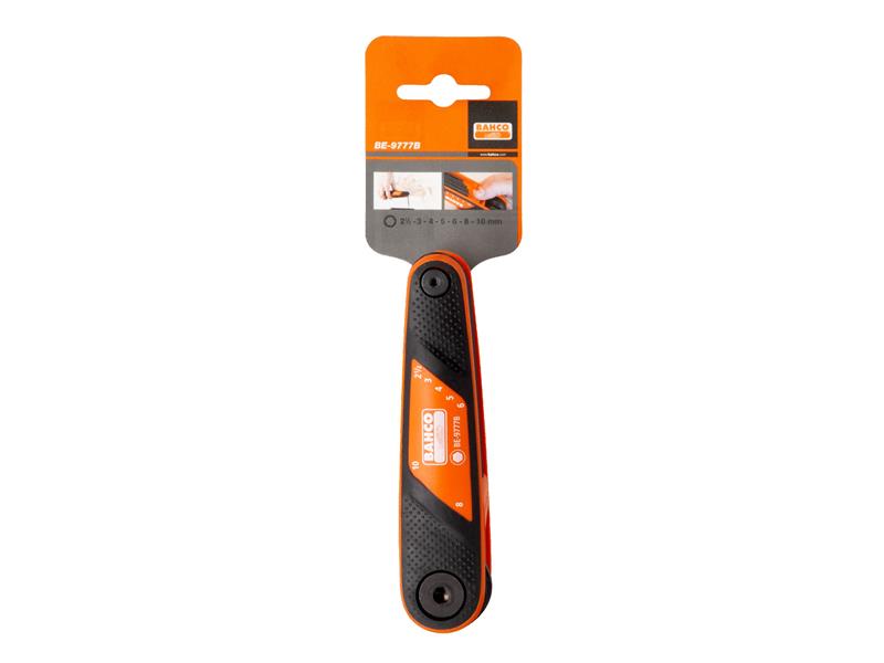 Bahco BE-9777B Hexagon Key Folding Set, 7 Piece BAH9777B