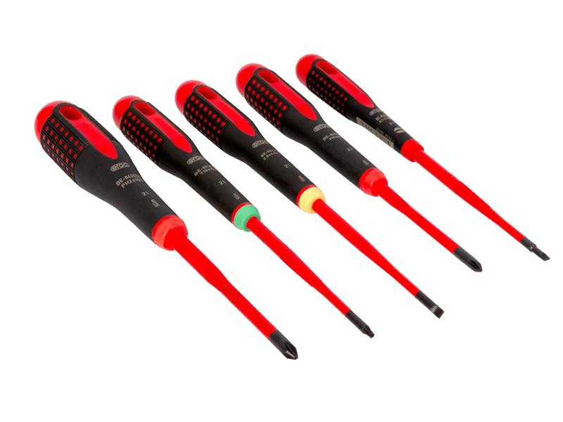 Bahco BE-9871SL ERGO™ Slim VDE Insulated Screwdriver Set, 5 Piece BAH9871SL