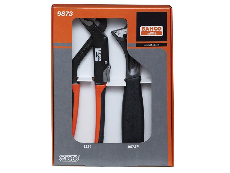 Bahco 9873 Adjustable & Slip Joint Pliers Set, 2 Piece BAH9873
