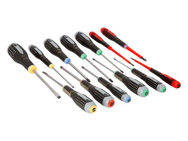 Bahco ERGO Screwdriver Set 13 Piece Comfort Handles Mixed Set BE-9875
