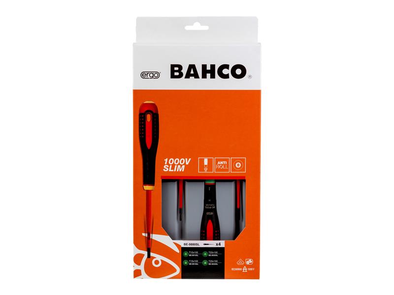 Bahco ERGO Slim VDE Insulated Torx Screwdriver Set 4 Piece BE-9880SL