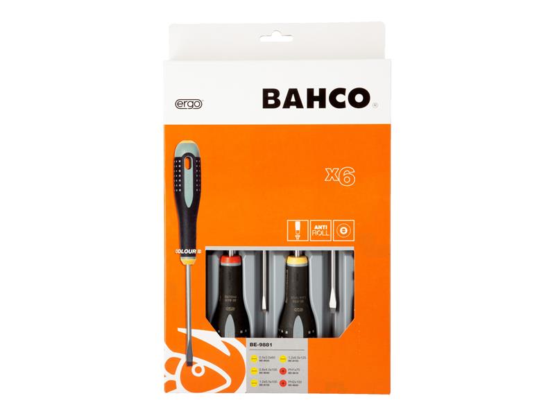 Bahco BE-9881 ERGO™ Screwdriver Set, 6 Piece BAH9881