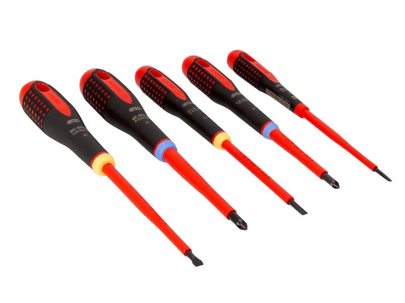 Bahco BE-9882S ERGO™ VDE Insulated Screwdriver Set, 5 Piece BAH9882S