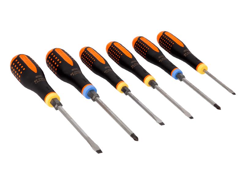 Bahco BE-9882TB ERGO™ Through Blade Screwdriver Set, 6 Piece BAH9882TB