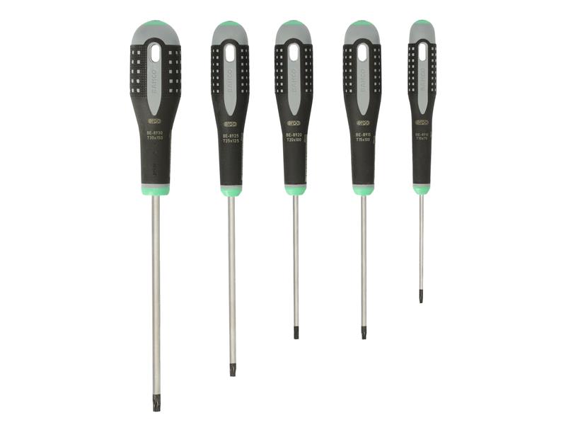 Bahco ERGO Torx Screwdriver Set 5 Piece Comfort Grip BE-9885