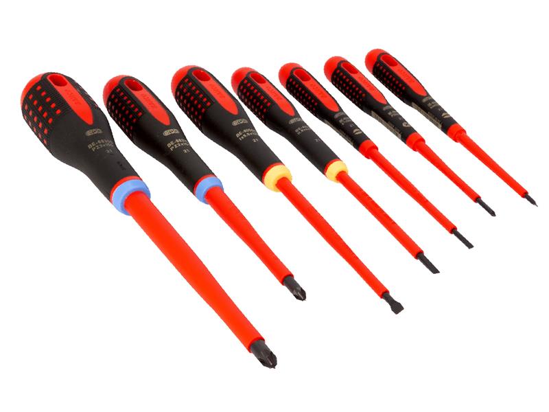 Bahco BE-9888S ERGO™ VDE Insulated Screwdriver Set, 7 Piece BAH9888S